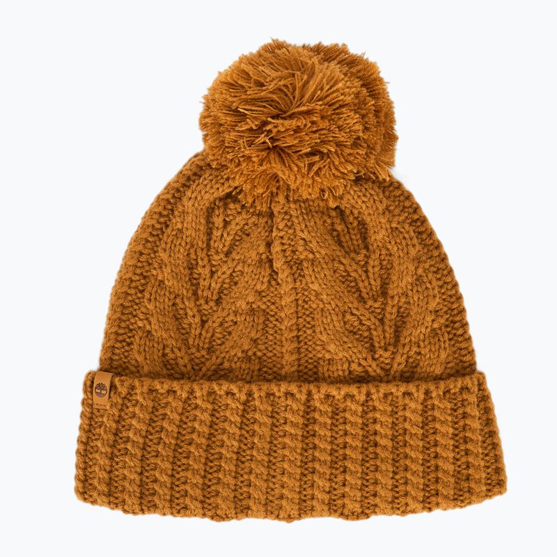 Moteriška žieminė kepurė Timberland Cable Premium Pom Beanie wheat