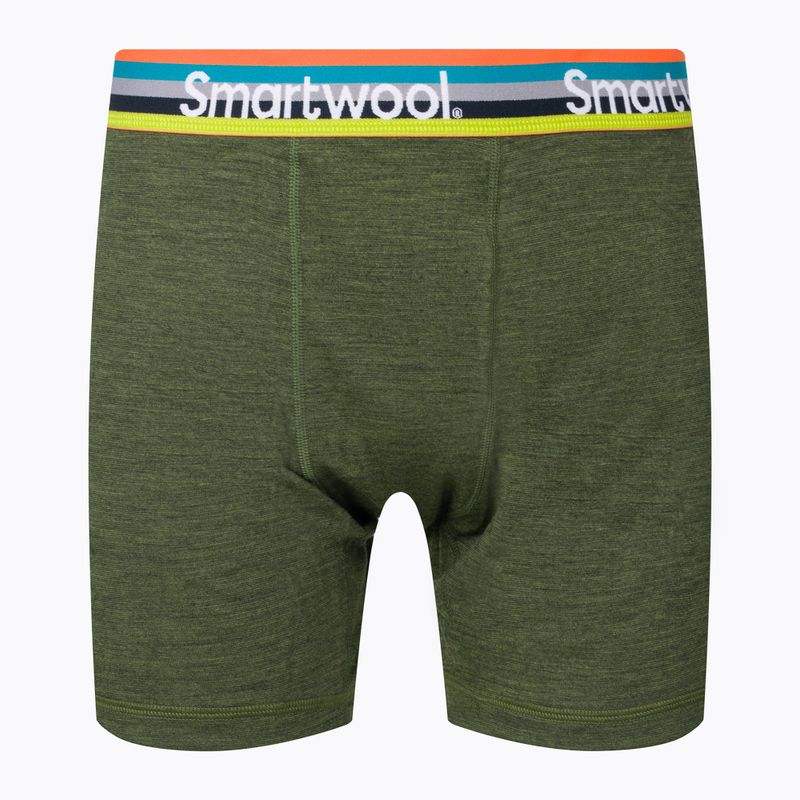 Vyriškos Smartwool Merino Sport 150 Boxer Brief trumpikės dėžutėje Termo bokseriai žali SW017342B45