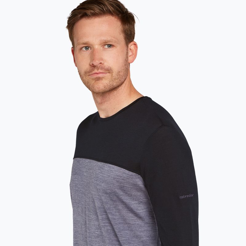 Vyriški žygio marškinėliai ilgomis rankovėmis icebreaker Merino 125 Cool-Lite Sphere LS Tee Colour Block graphite 5