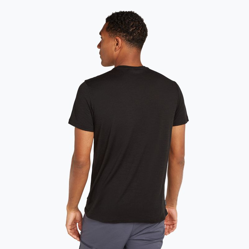 Vyriški žygio marškinėliai icebreaker Merino 150 Tech Lite Natural Ski Tour black 3