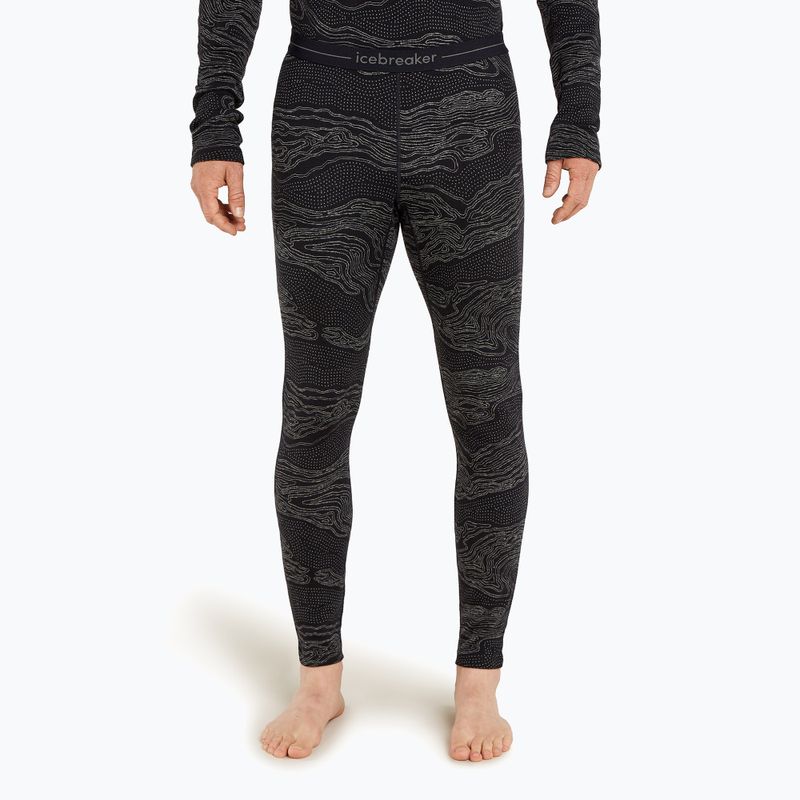 Vyriškos termoaktyvios kelnės icebreaker Merino 260 Vertex Leggings Snow Guide black/ galaxy/ j