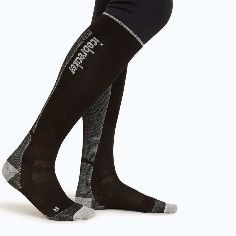 Vyriškos slidinėjimo kojinės icebreaker Merino Ski+ Ultralight OTC black/ether/graphite 2