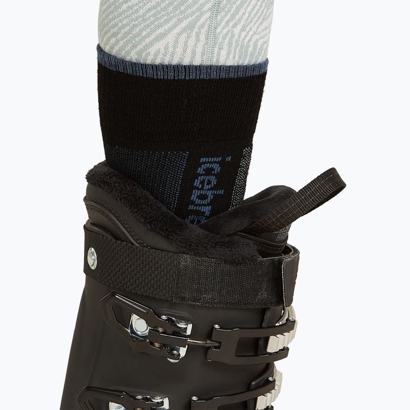 Slidinėjimo kojinės moterims Icebreaker Merino Ski+ Light OTC black/dawn/graphite 4