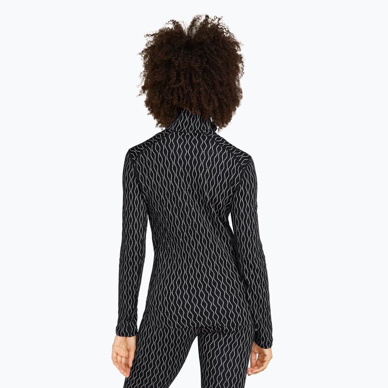 Moteriški termoaktyvūs marškinėliai icebreaker Merino 260 Vertex LS HZ On-Piste black/ snow/j 3