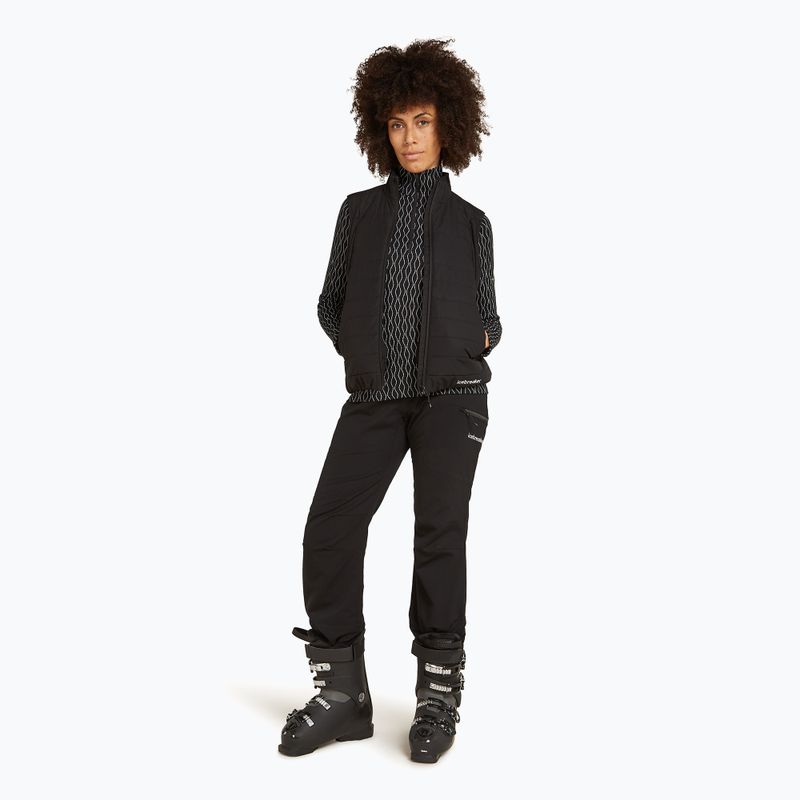 Moteriški termoaktyvūs marškinėliai icebreaker Merino 260 Vertex LS HZ On-Piste black/ snow/j 4