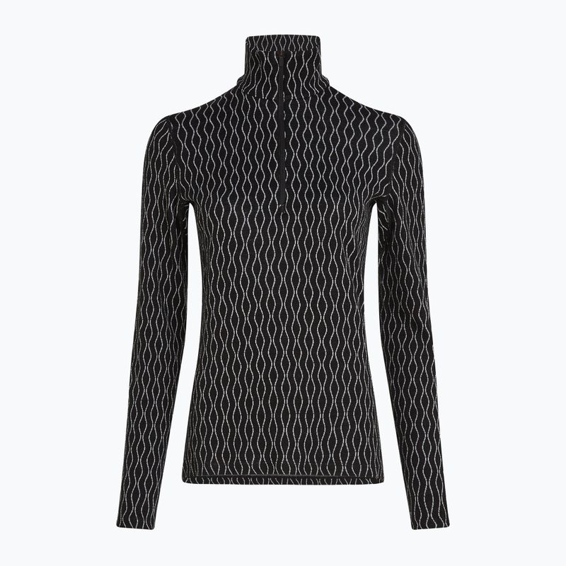 Moteriški termoaktyvūs marškinėliai icebreaker Merino 260 Vertex LS HZ On-Piste black/ snow/j 5