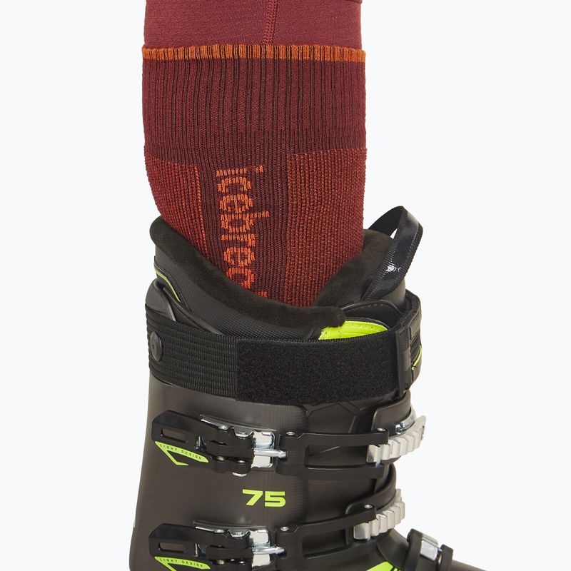 Vyriškos slidinėjimo kojinės icebreaker Merino Ski+ Medium OTC port/blaze/cedar wood 4