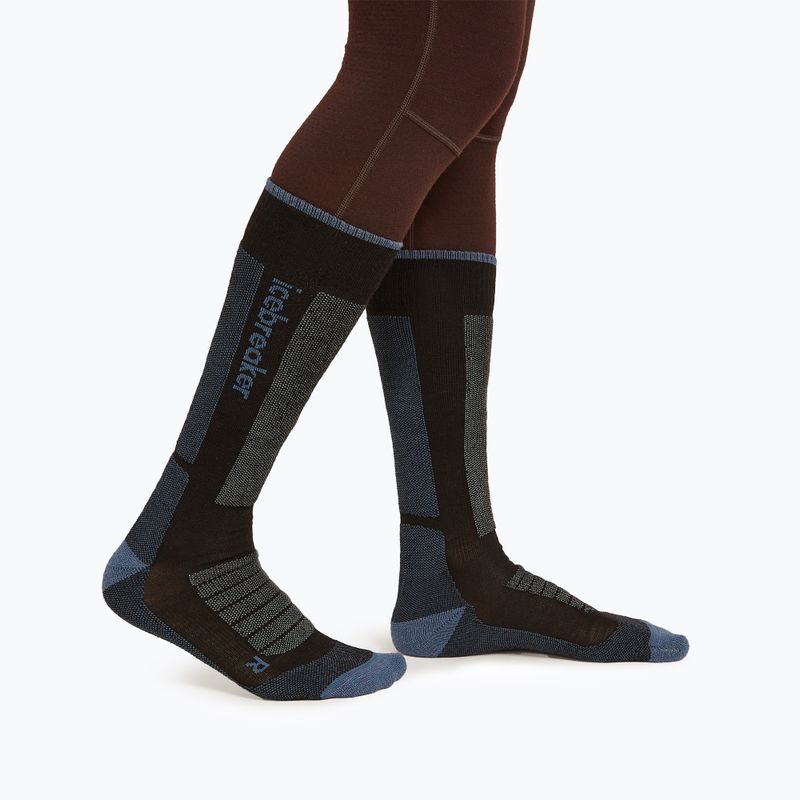 Moteriškos slidinėjimo kojinės icebreaker Merino Ski+ Ultralight OTC black/dawn/graphite 2