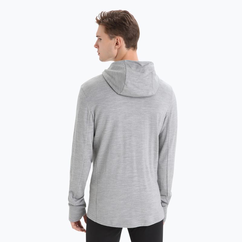 Vyriška Icebreaker Quantum III Zip Hood trekingo striukė pilka 3