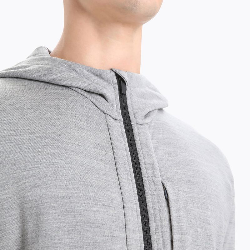 Vyriška Icebreaker Quantum III Zip Hood trekingo striukė pilka 4