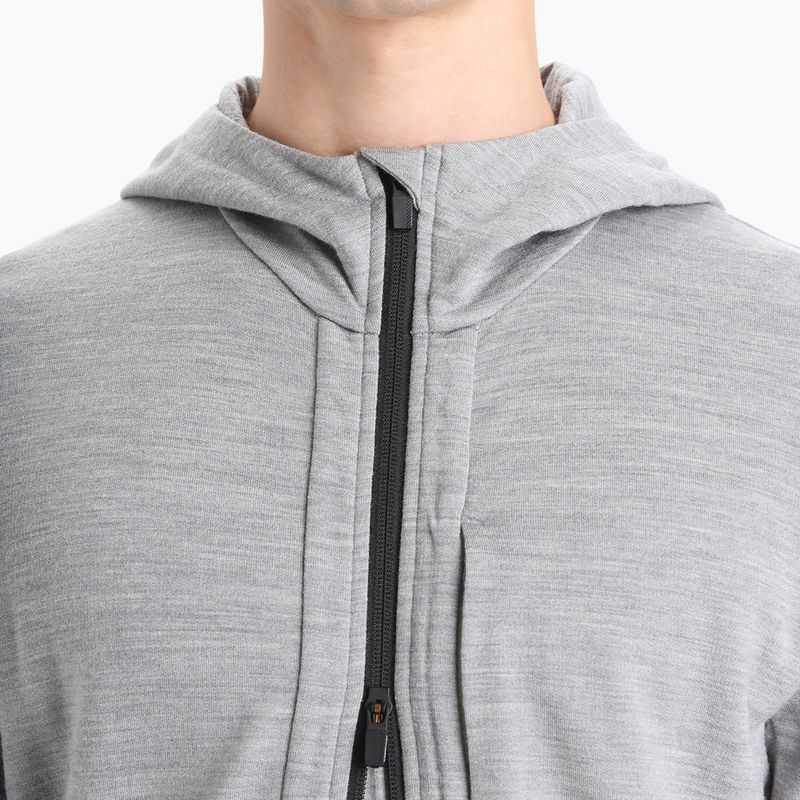 Vyriška Icebreaker Quantum III Zip Hood trekingo striukė pilka 5