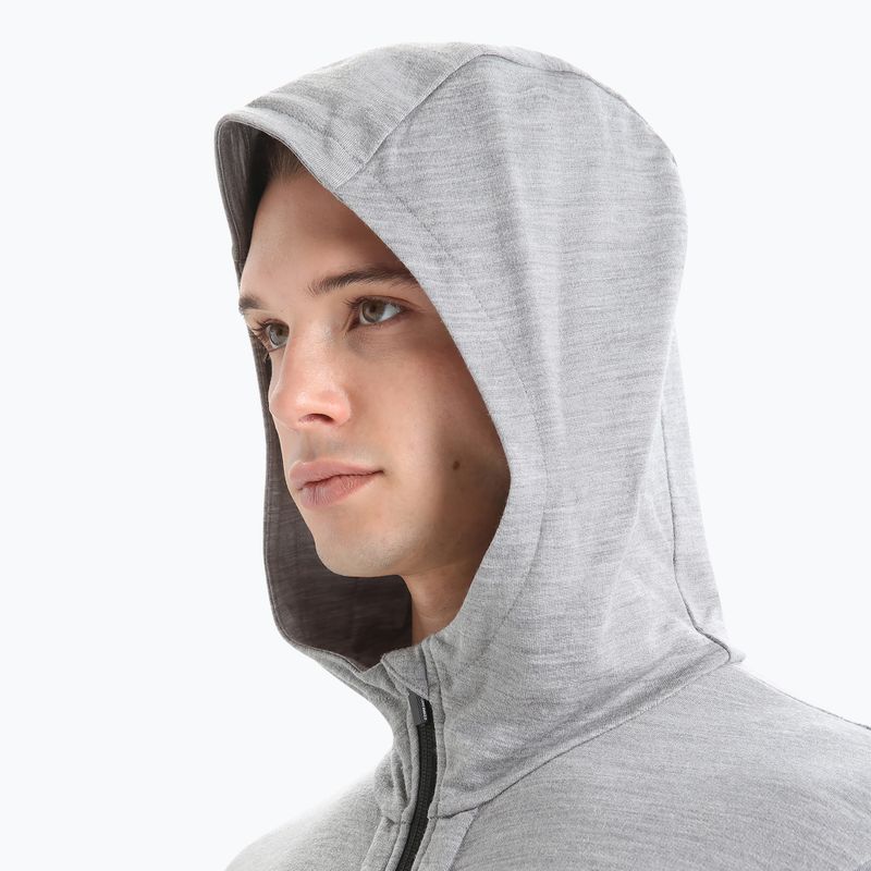Vyriška Icebreaker Quantum III Zip Hood trekingo striukė pilka 6