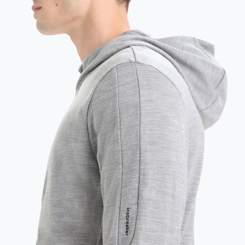 Vyriška Icebreaker Quantum III Zip Hood trekingo striukė pilka 7