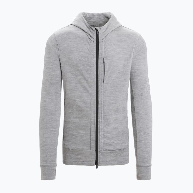 Vyriška Icebreaker Quantum III Zip Hood trekingo striukė pilka 10