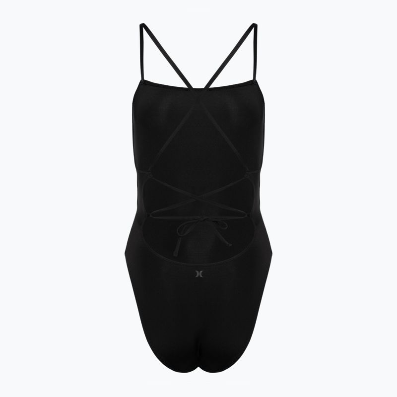 Moteriškas vientisas maudymosi kostiumėlis Hurley Solid Square Neck Moderate One Piece black 2