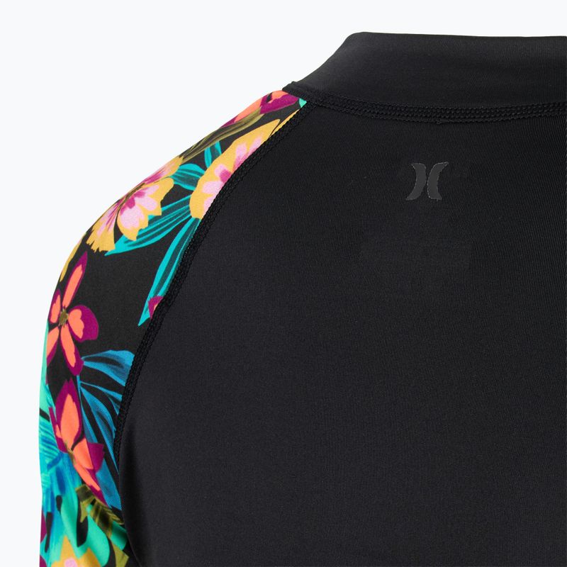 "Hurley" moteriška plaukimo striukė ilgomis rankovėmis "Fiji Fantasy Zip Front Rashguard" juoda 4