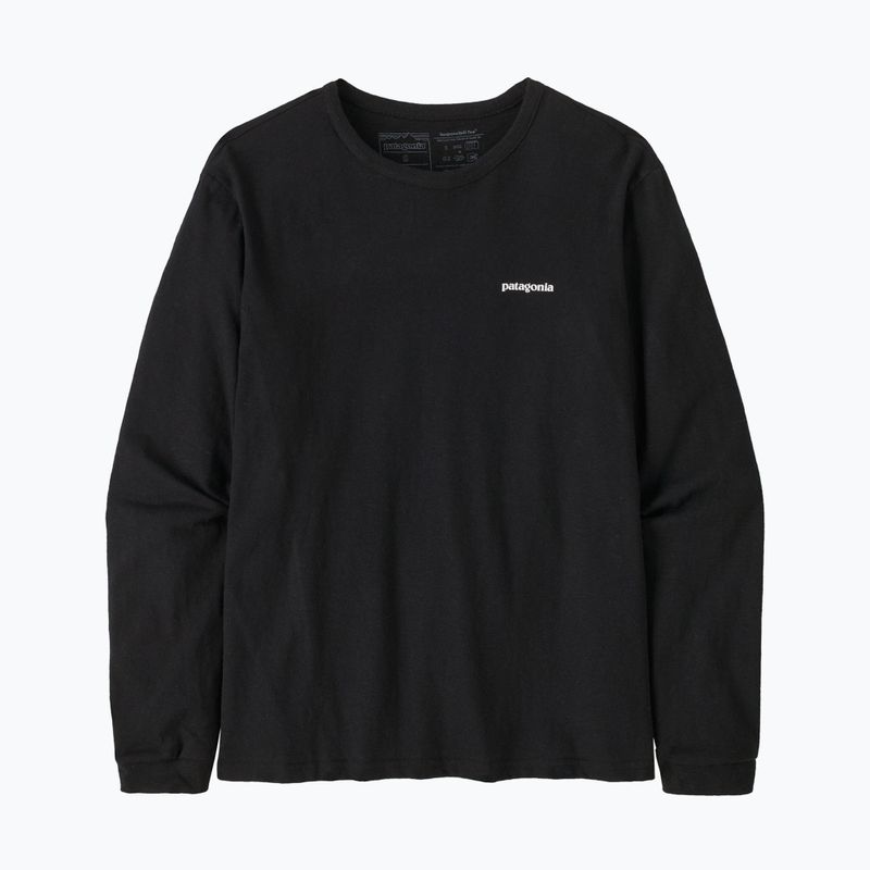 Moteriški marškinėliai ilgomis rankovėmis Patagonia P-6 Logo Responsibili-Tee black 3