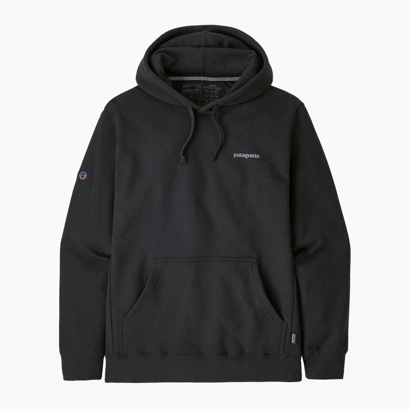 Patagonia Fitz Roy Icon Uprisal Hoody džemperis su gobtuvu, rašalo spalvos, juodas 4