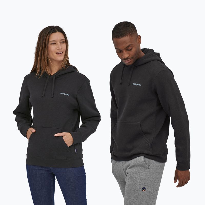 Patagonia Fitz Roy Icon Uprisal Hoody džemperis su gobtuvu, rašalo spalvos, juodas 2