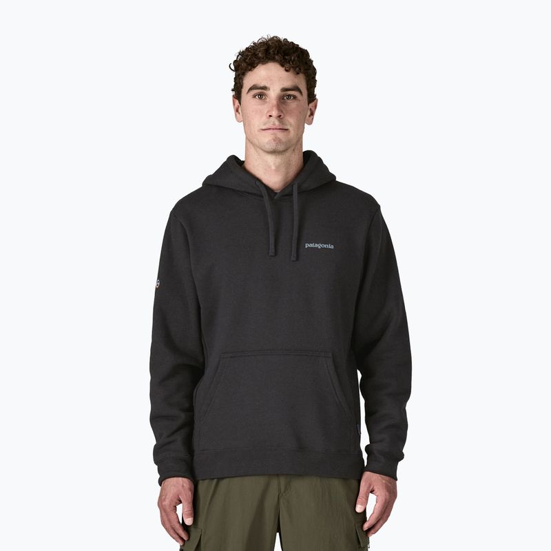 Patagonia Fitz Roy Icon Uprisal Hoody džemperis su gobtuvu, rašalo spalvos, juodas 5