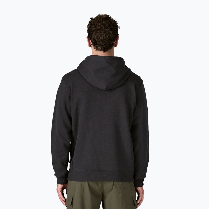 Patagonia Fitz Roy Icon Uprisal Hoody džemperis su gobtuvu, rašalo spalvos, juodas 6