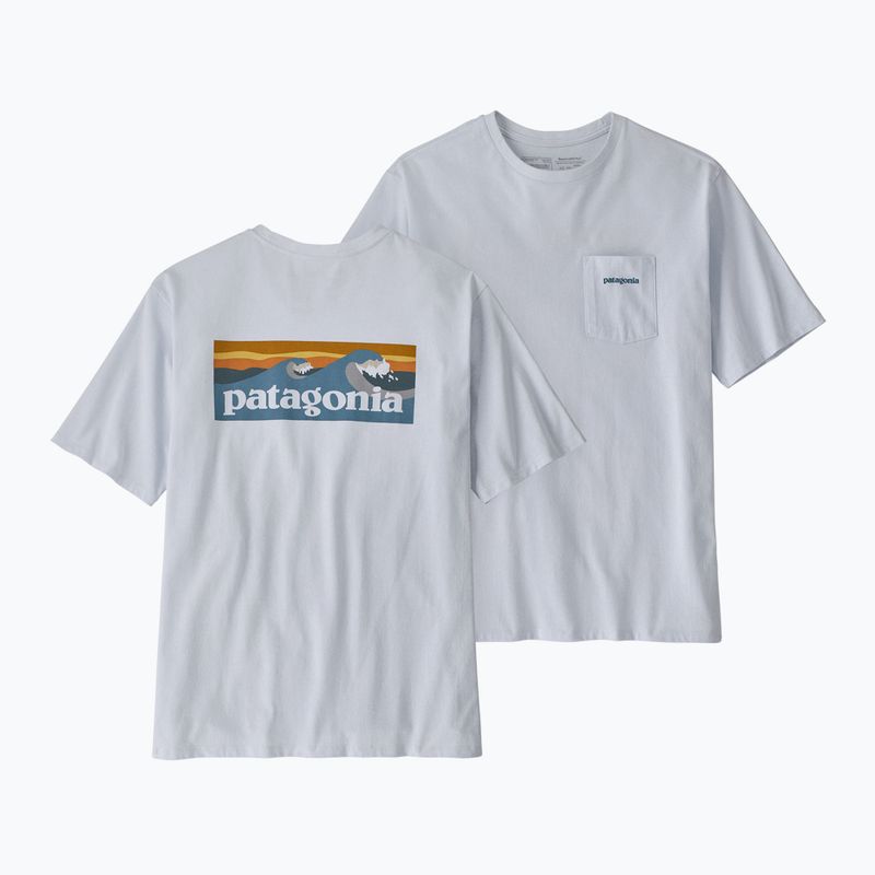 Vyriški marškinėliai Patagonia Boardshort Logo Pocket Responsibili white 3