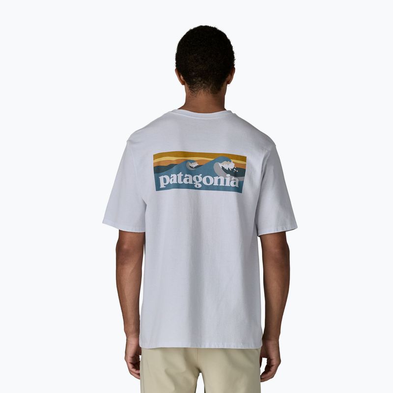 Vyriški marškinėliai Patagonia Boardshort Logo Pocket Responsibili white 3
