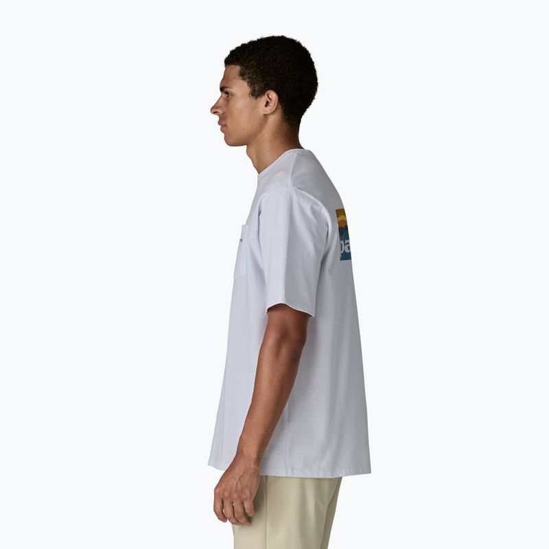 Vyriški marškinėliai Patagonia Boardshort Logo Pocket Responsibili white 4