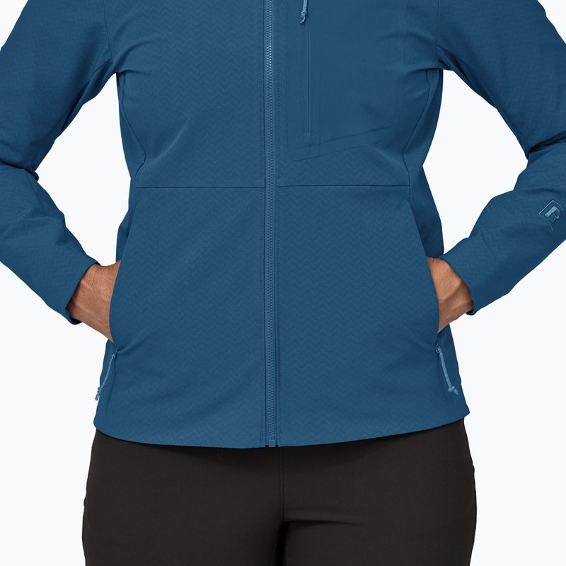 Moteriška softshell striukė Patagonia R1 CrossStrata Hoody lagom blue 8