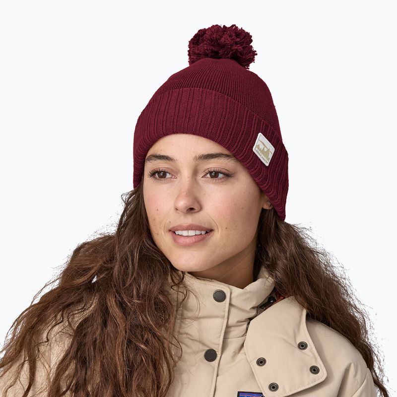 Žieminė kepurė Patagonia Powder Town Beanie '73 skyline/carmine red 2