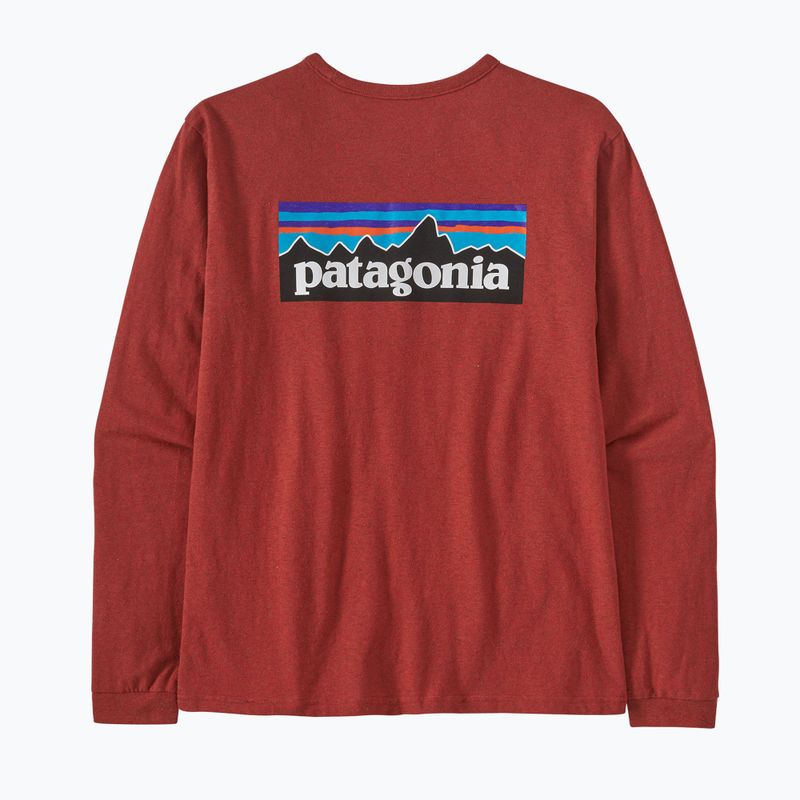Moteriški trekingo marškinėliai Patagonia P-6 Logo Responsibili-Tee LS burl red 6