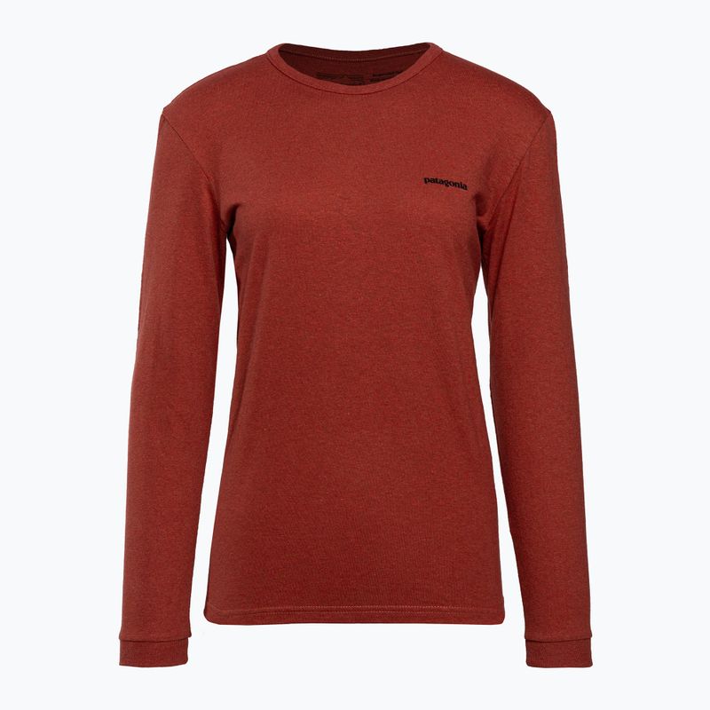 Moteriški trekingo marškinėliai Patagonia P-6 Logo Responsibili-Tee LS burl red