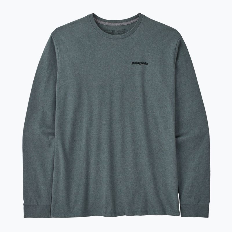 Vyriški žygio marškinėliai ilgomis rankovėmis Patagonia P-6 Logo Responsibili nouveau green 4