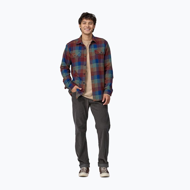 Vyriški marškiniai Patagonia Organic Cotton MW Fjord Flannel guides/superior blue 3