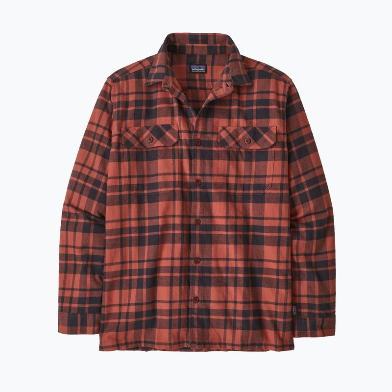 Vyriški marškiniai Patagonia Organic Cotton MW Fjord Flannel ice caps/burl red 4