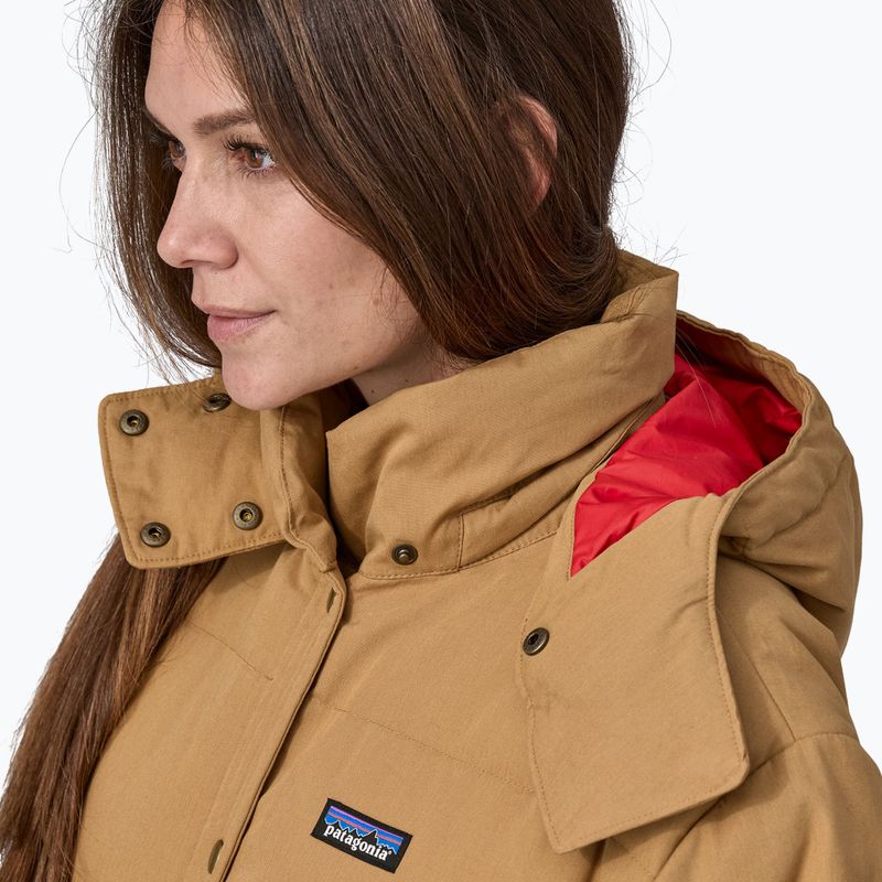 Moteriškas pūkinis paltas Patagonia Cotton Down Parka nest brown 5