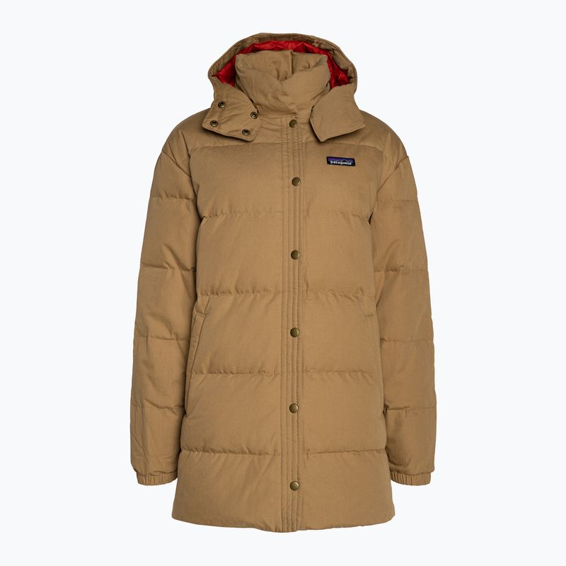 Moteriškas pūkinis paltas Patagonia Cotton Down Parka nest brown 8