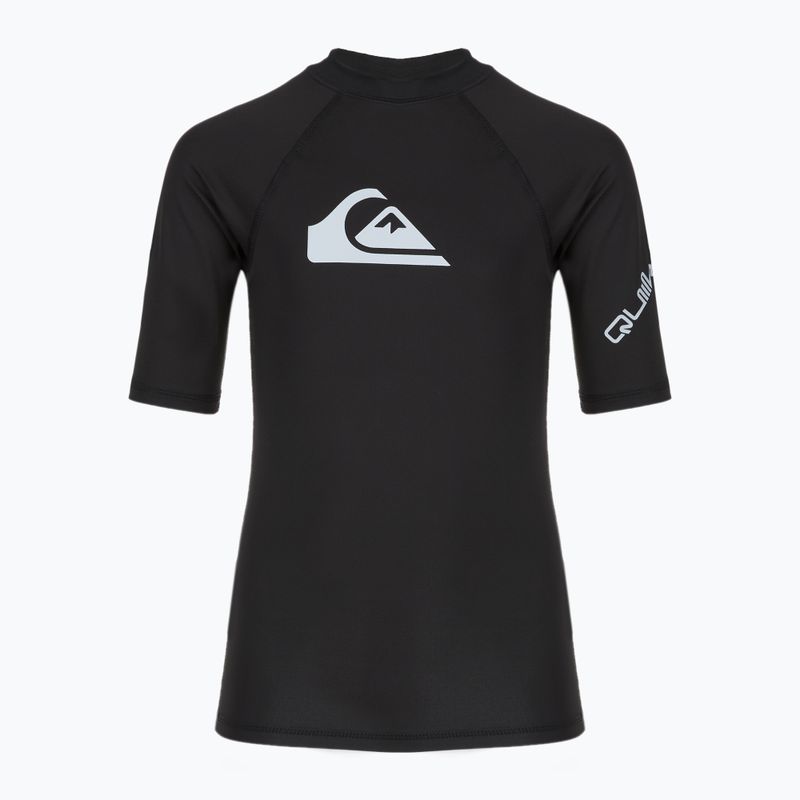 Vaikiški plaukimo marškinėliai Quiksilver All Time vallarta black