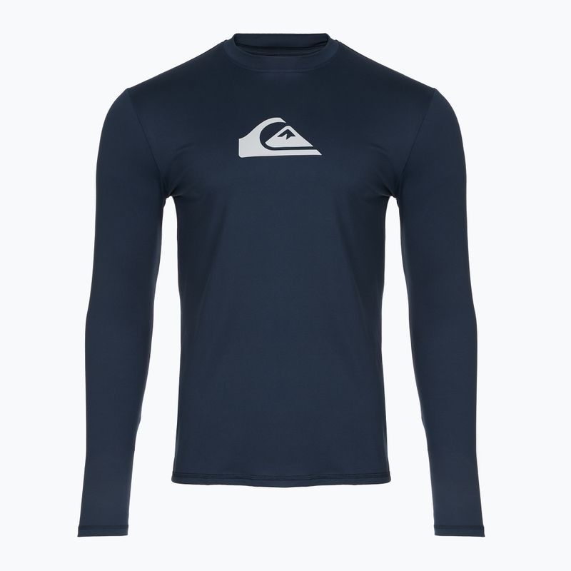 Vaikiški plaukimo marškinėliai ilgomis rankovėmis Quiksilver Solid Streak navy blazer