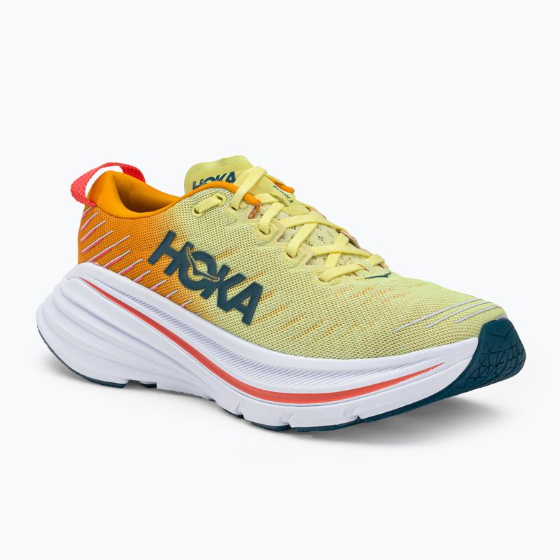 HOKA Bondi X vyriški bėgimo bateliai balta ir geltona 1113512-WEPR