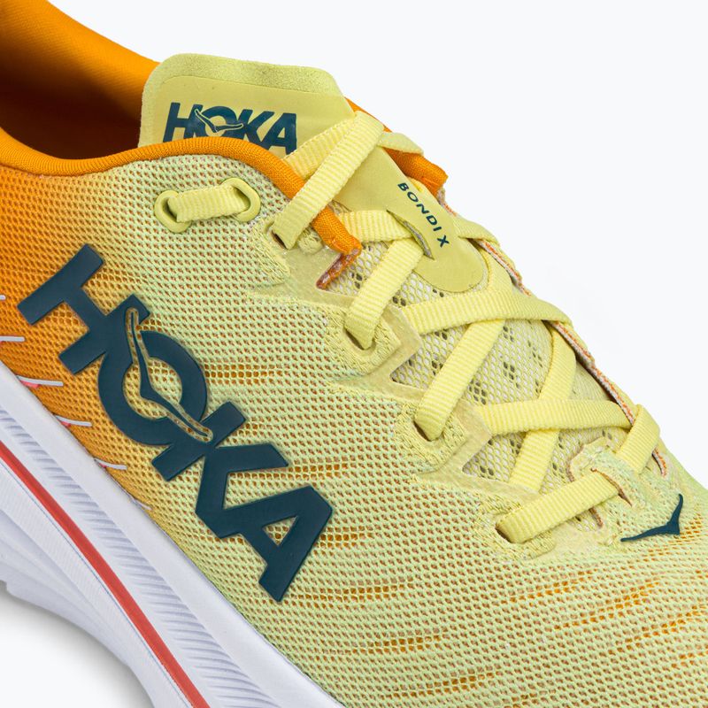 HOKA Bondi X vyriški bėgimo bateliai balta ir geltona 1113512-WEPR 9