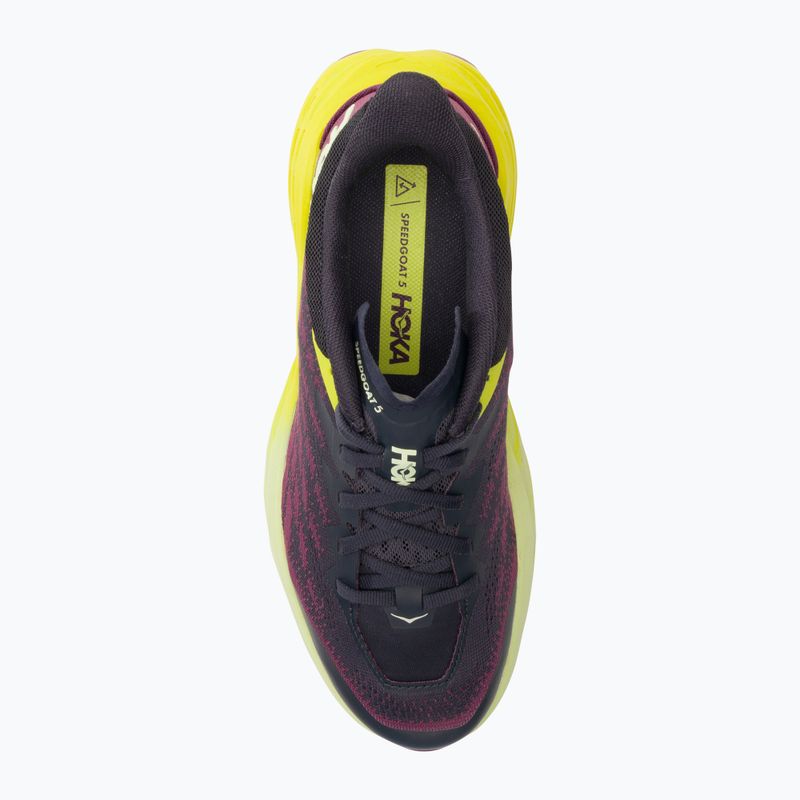 Moteriški bėgimo bateliai HOKA Speedgoat 5 blue graphite/evening primrose 5