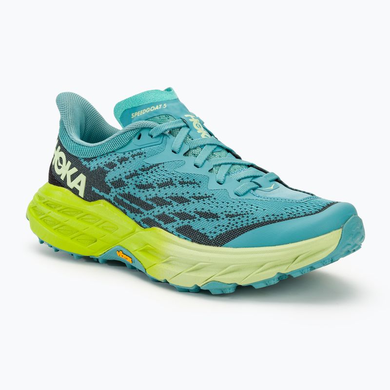 Moteriški bėgimo bateliai HOKA Speedgoat 5 coastal shade/green glow