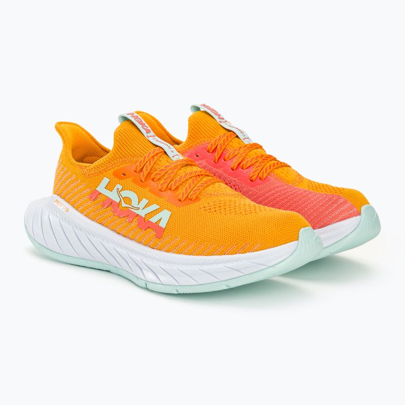 Moteriški bėgimo batai HOKA Carbon X 3 radiant yellow/camellia 5