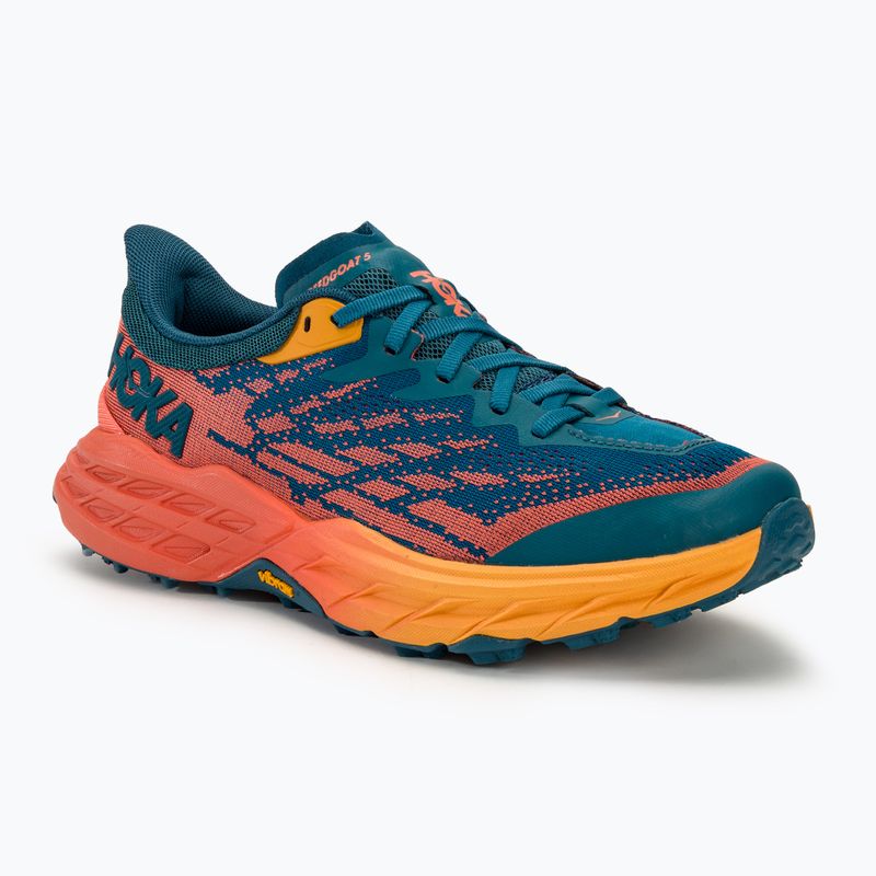 Moteriški bėgimo bateliai HOKA Speedgoat 5 Wide blue coral/camellia