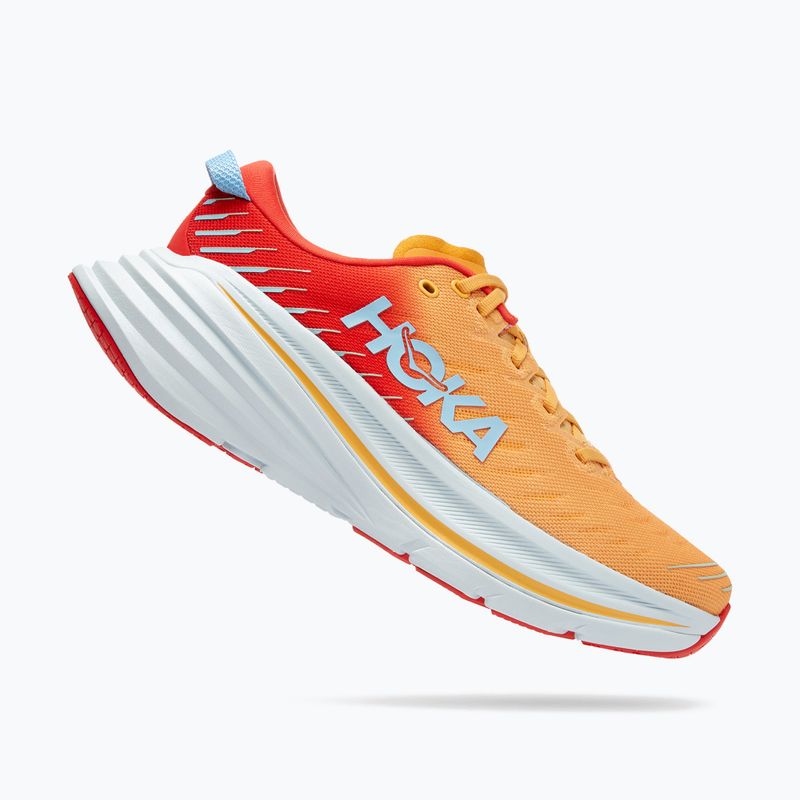 HOKA Bondi X fiesta/amber yellow vyriški bėgimo bateliai 8