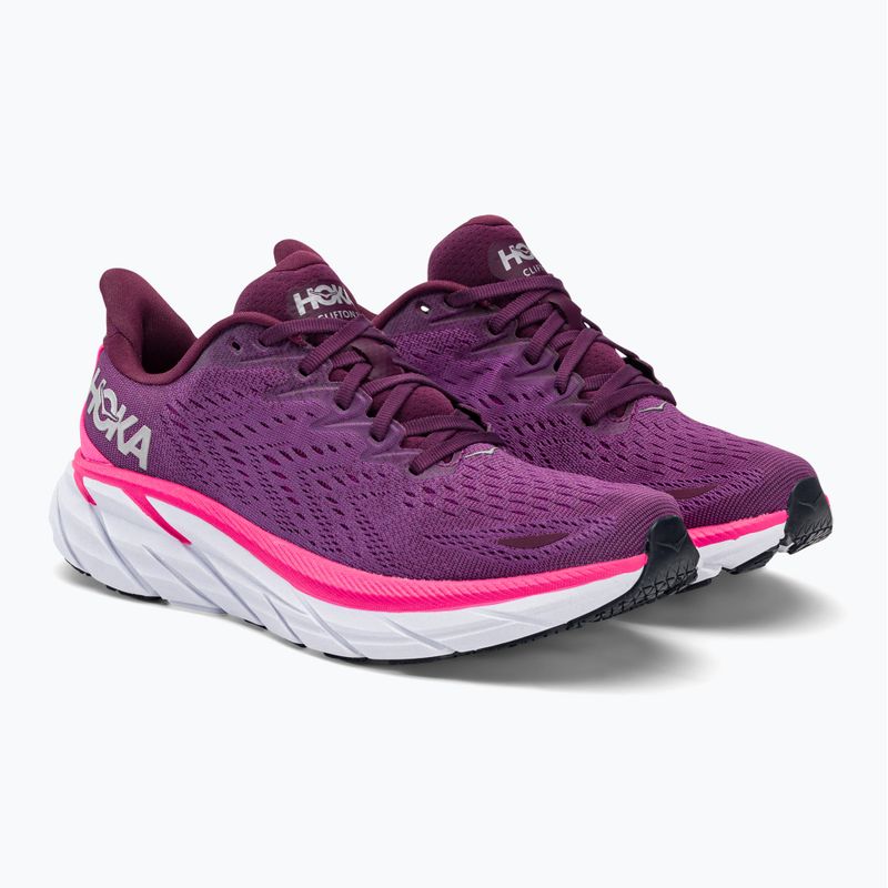 Moteriški bėgimo bateliai HOKA Clifton 8 purple 1119394-GWBY 4