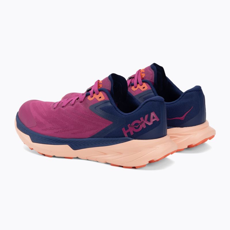 Moteriški bėgimo bateliai HOKA Zinal festival fuchsia/bellwether blue 3