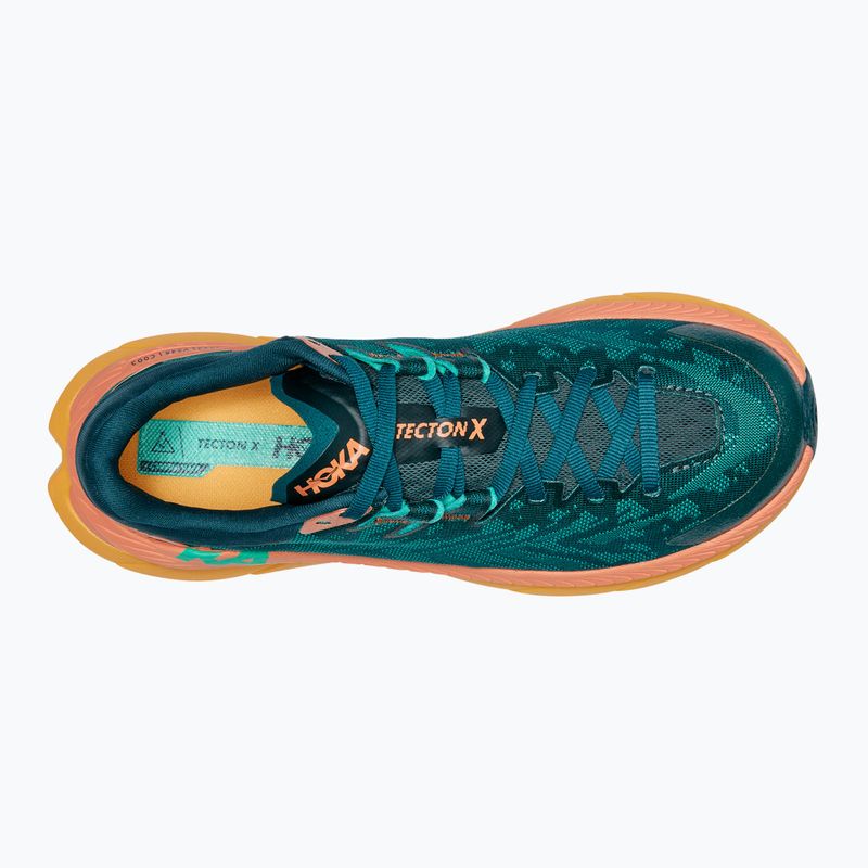 Moteriški bėgimo bateliai HOKA Tecton X deep teal/water garden 9
