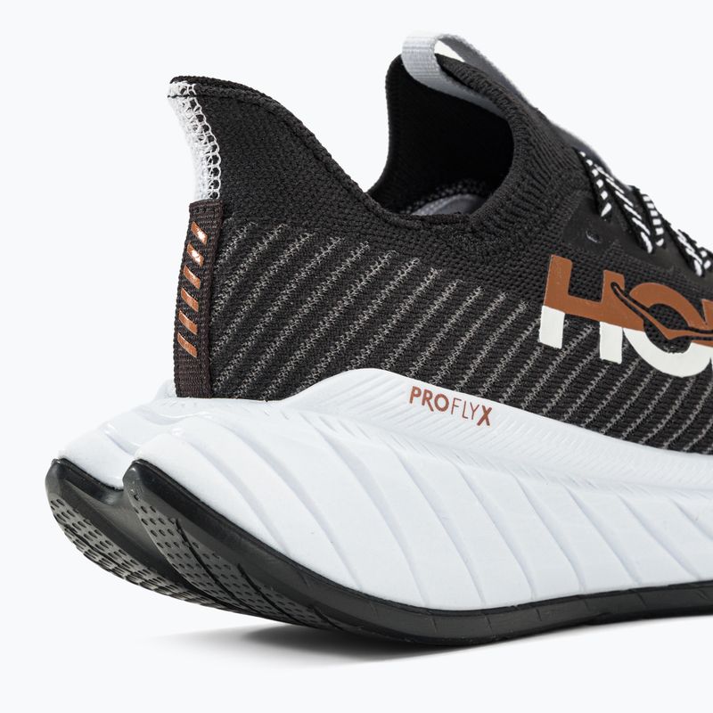 HOKA vyriški bėgimo bateliai Carbon X 3 black and white 1123192-BWHT 9